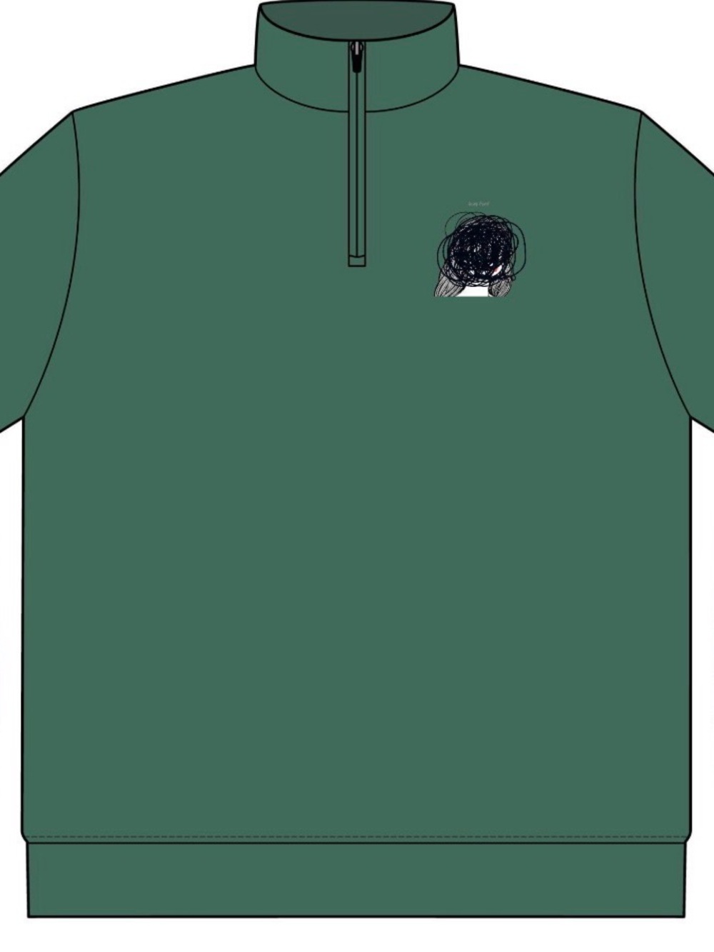 Noah Kahan Unisex Quarter-Zip Pullover - Busyhead - Green, white, blue, black